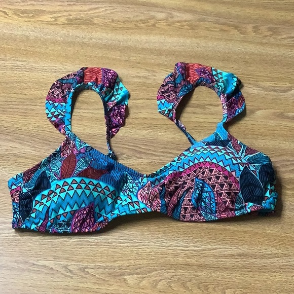 Coastal zone by Jantzen bikini top size L nice designs vibrant color ruf… - Picture 1 of 10